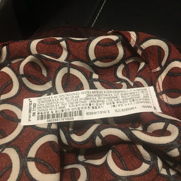 Zara Blue Geometric Floral Dress - Picture 8 of 10